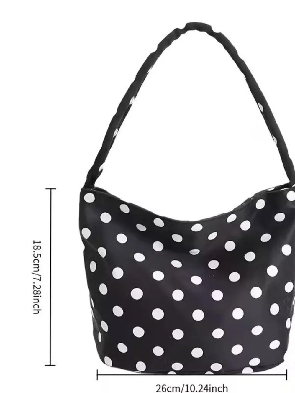 BLACK & WHITE POLKA DOT BAG